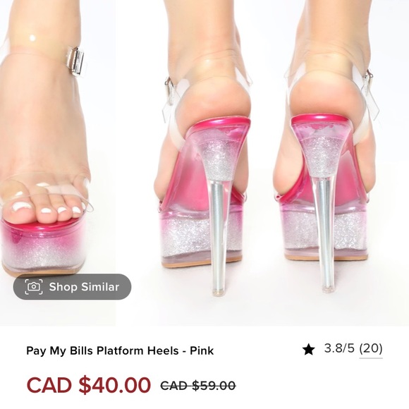 Women’s pink high heels - Picture 2 of 3